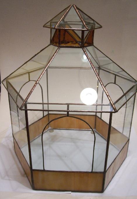 stained glass pagoda terrarium